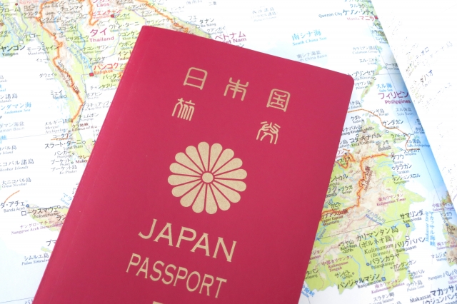 パスポート　世界地図